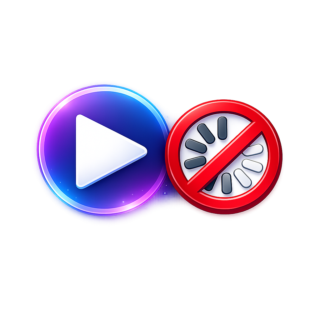 Bufferless Streaming Icon